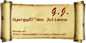 Gyergyádes Julianna névjegykártya